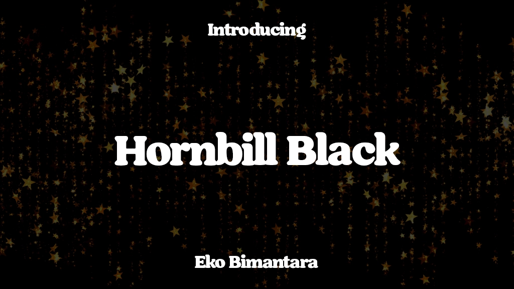 Hornbill Trial Black Font Sample Images  1