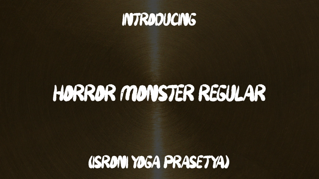 Horror Monster Regular Images d’exemples de polices  1