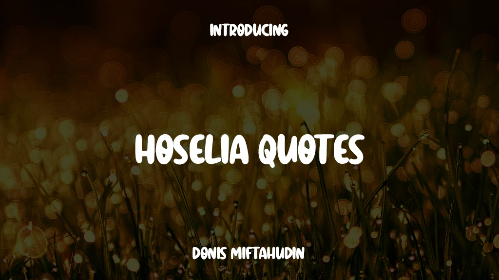 Hoselia Quotes Immagini di esempio dei caratteri  1