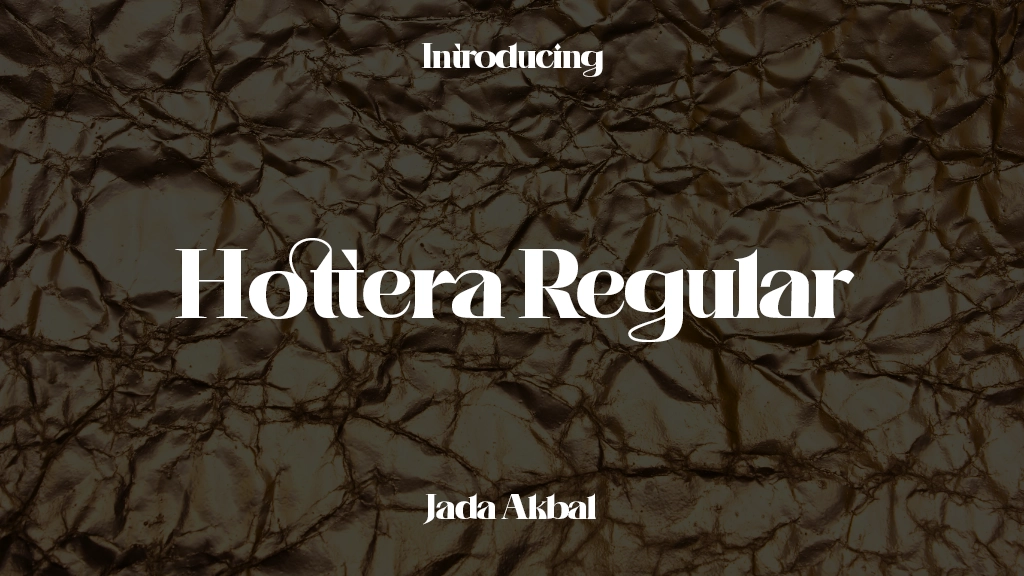 Hottera Regular Font Sample Images  1