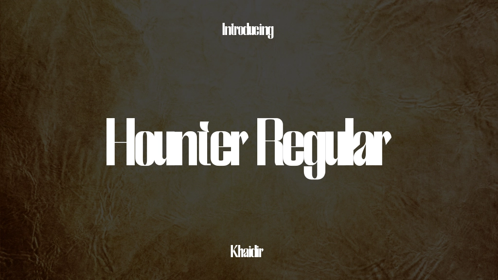 Hounter Regular Font Sample Images  1