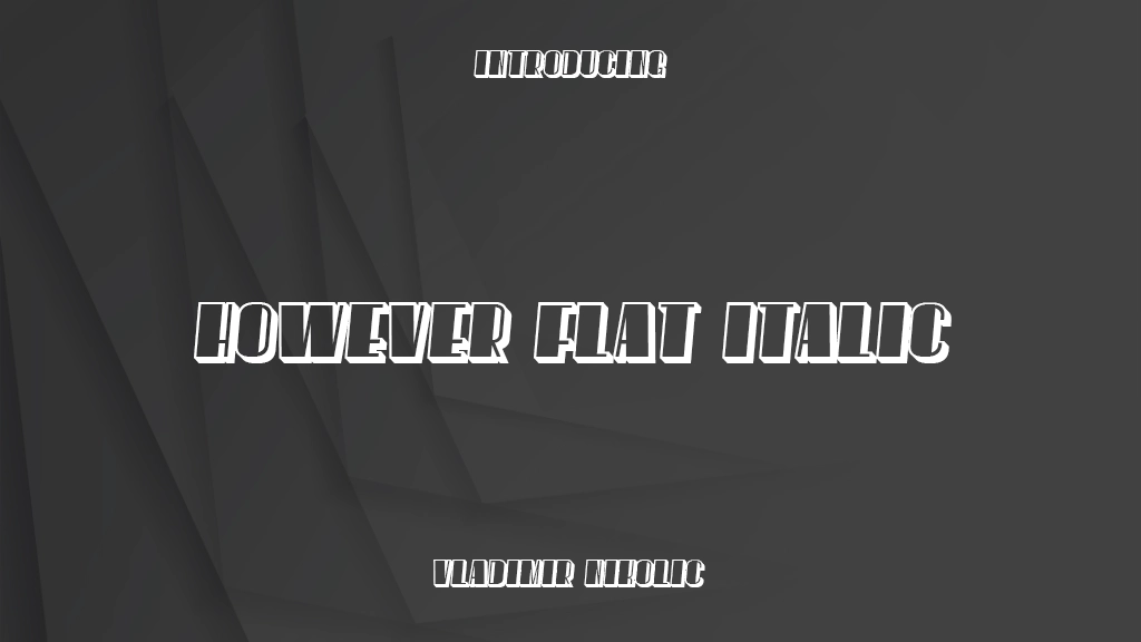 However Flat Italic フォントサンプル画像  1