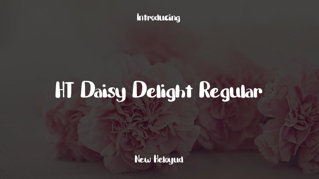 HT Daisy Delight Regular Imagens de amostra de fonte  1