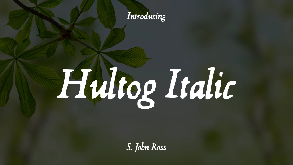 Hultog Italic Beispielbilder für Schriftarten  1