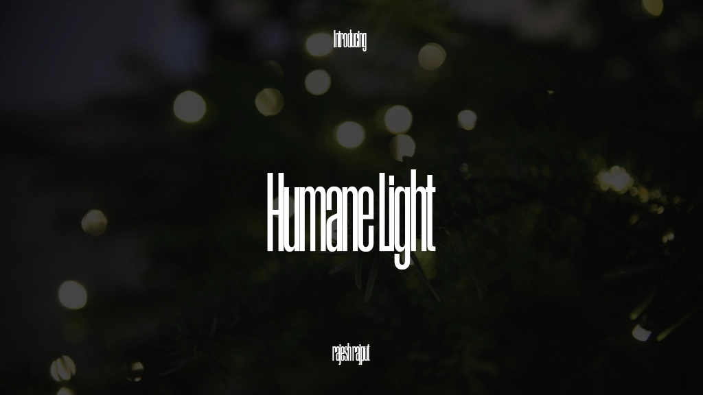 Humane Light 글꼴 샘플 이미지  1