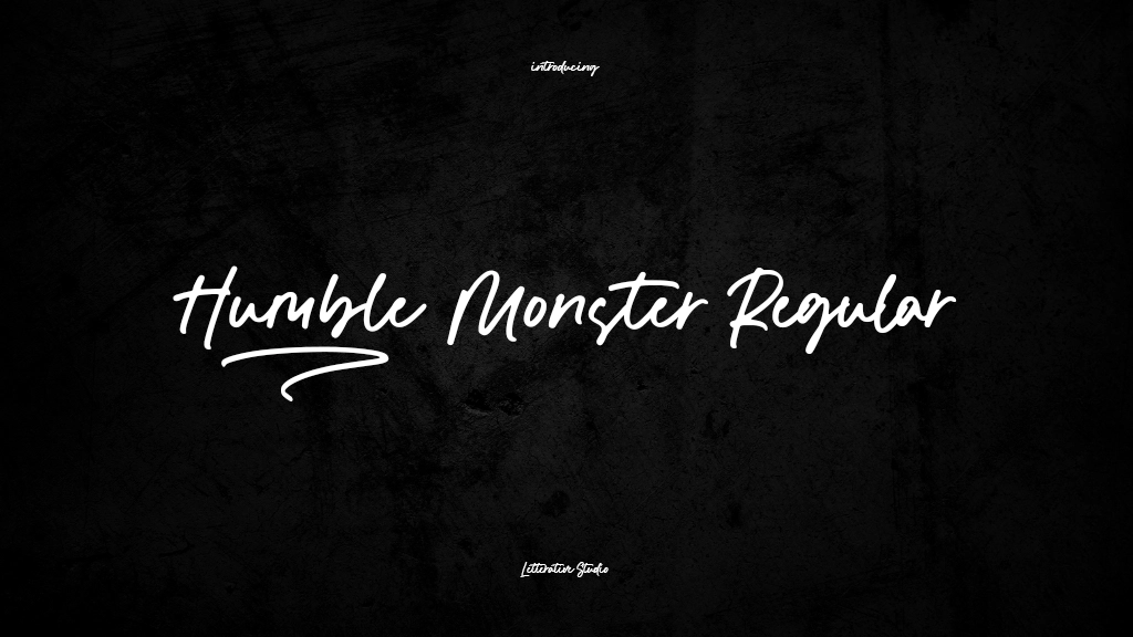 Humble Monster Regular Font Sample Images  1