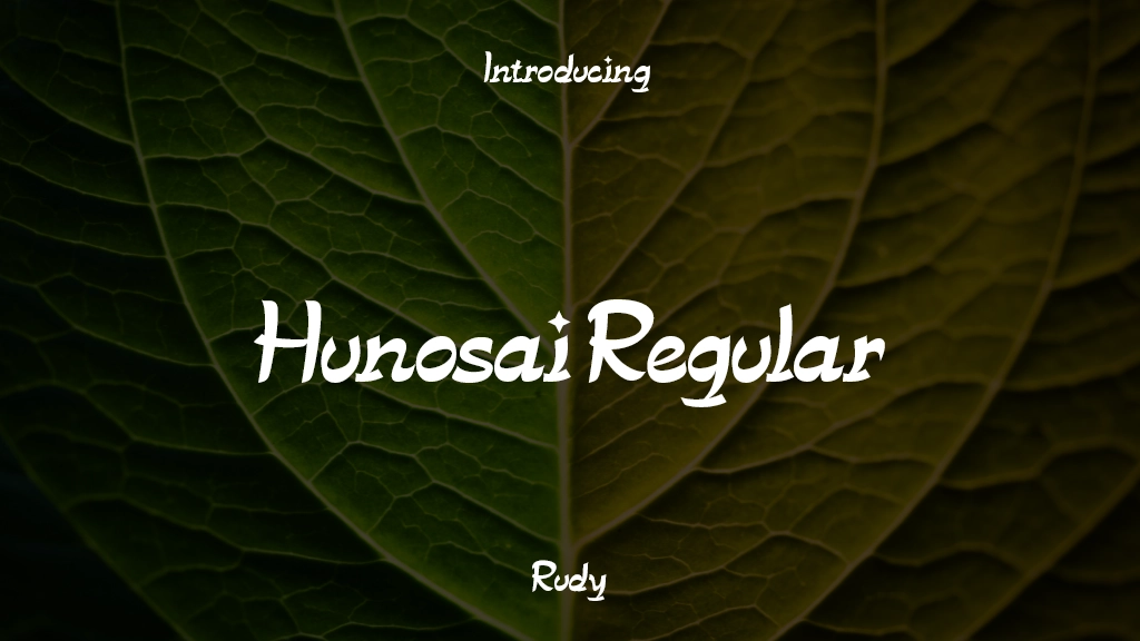 Hunosai Trial Regular Font Sample Images  1