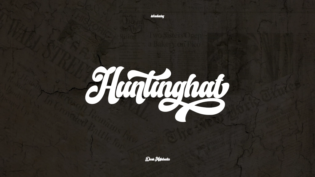 Huntinghat 글꼴 샘플 이미지  1