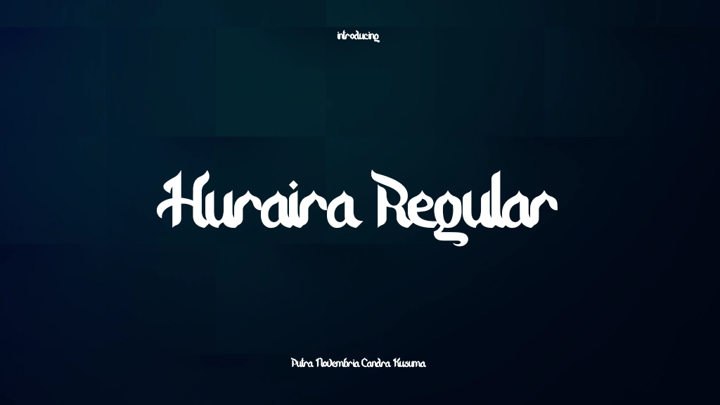 Huraira Regular Immagini di esempio dei caratteri  1