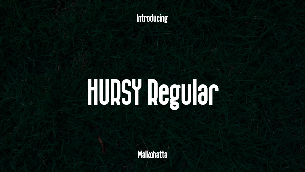 HURSY Regular Imágenes de muestra de fuentes  1