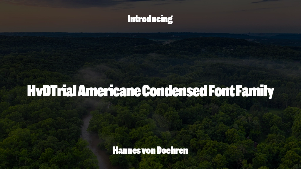 HvDTrial Americane Condensed Font Family Immagini di esempio dei caratteri  1