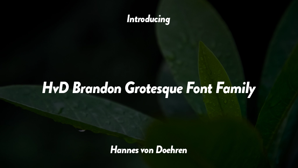 HvDTrial Brandon Grotesque Font Family Font Sample Images  1