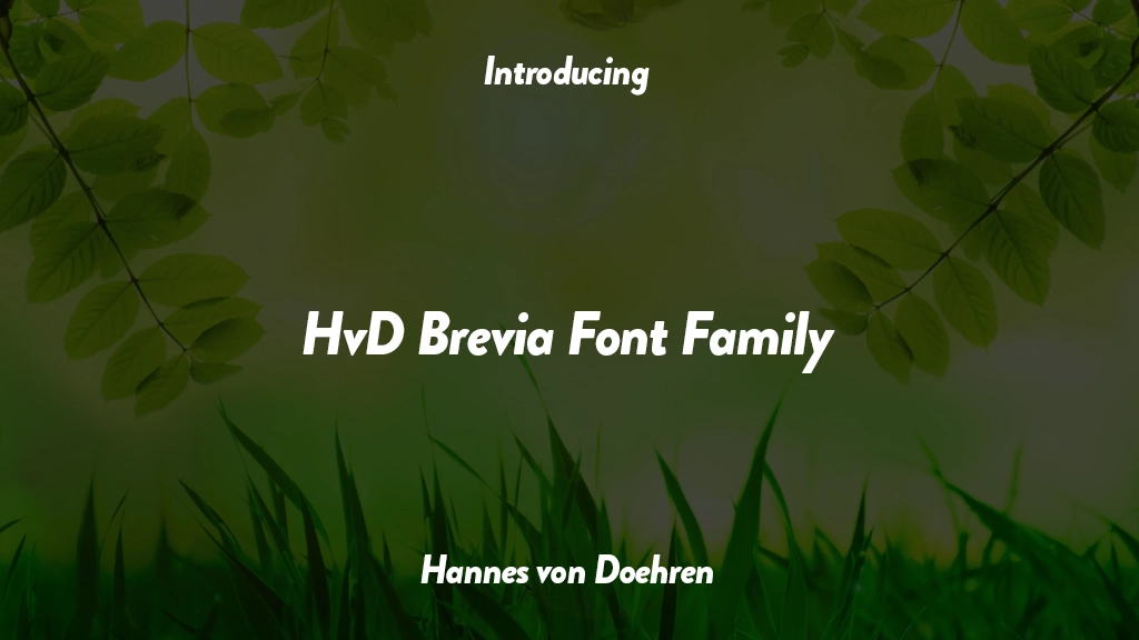 HvDTrial Brevia Font Family Imagens de amostra de fonte  1