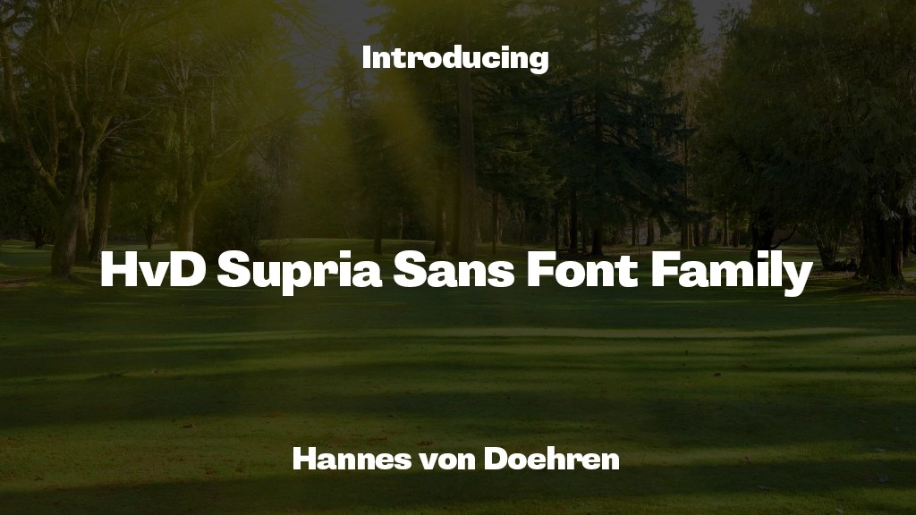 HvDTrial Supria Sans Font Family Font Sample Images  1