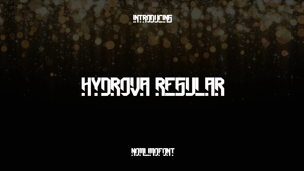 Hydrova Regular Beispielbilder für Schriftarten  1