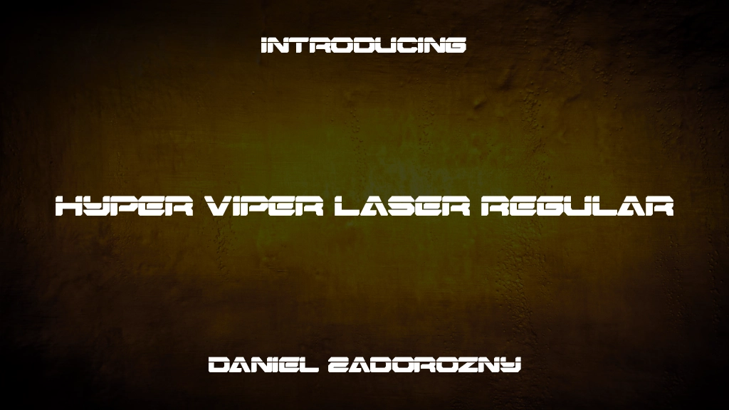 Hyper Viper Laser Regular Font Sample Images  1