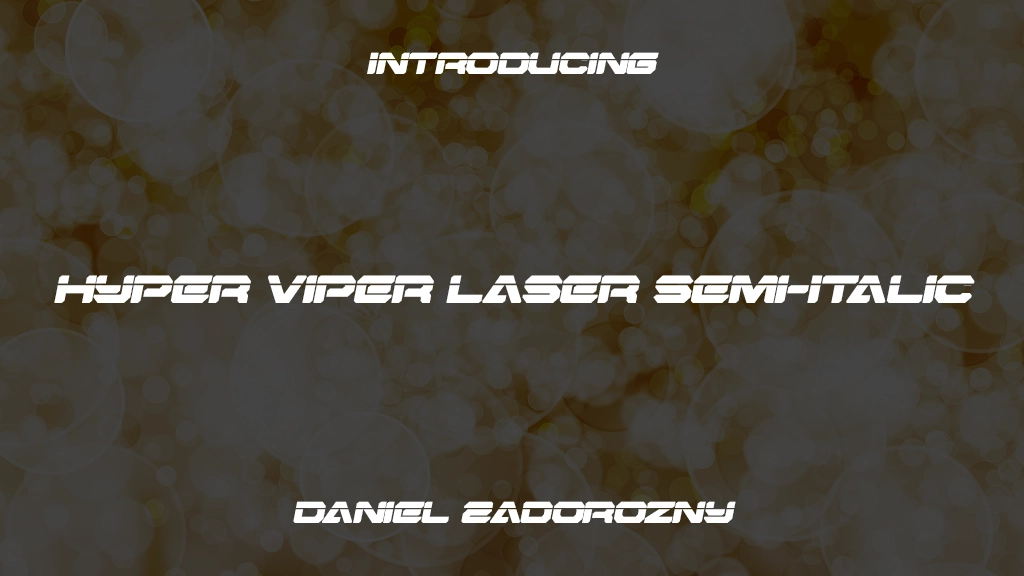 Hyper Viper Laser Semi-Italic Semi-Italic Images d’exemples de polices  1