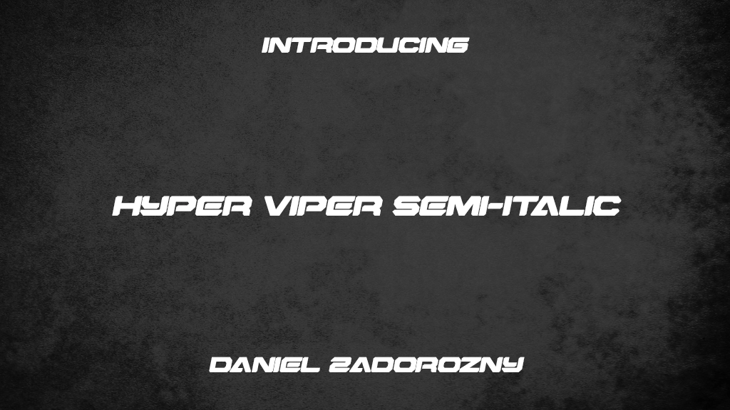 Hyper Viper Semi-Italic Semi-Italic Images d’exemples de polices  1