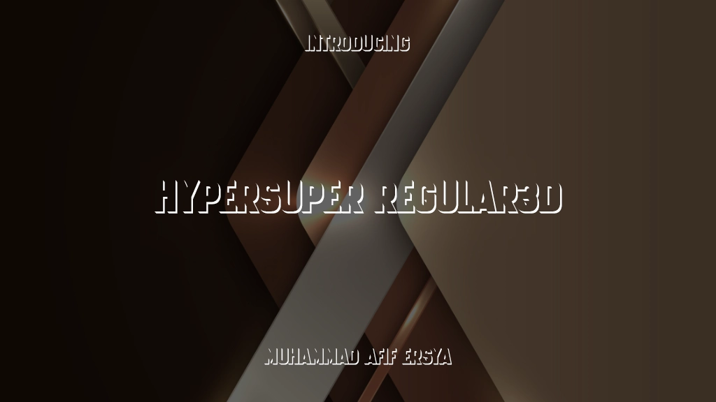 HyperSuper Regular3D Font Sample Images  1