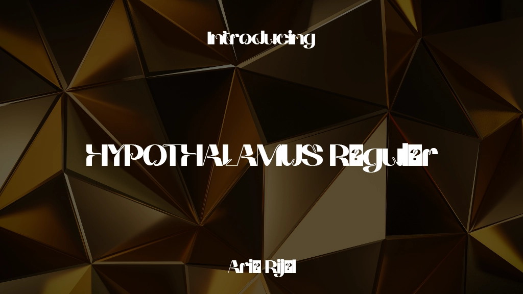 HYPOTHALAMUS Regular Font Sample Images  1