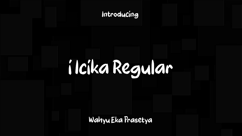 i Icika Regular 字体样本图像  1