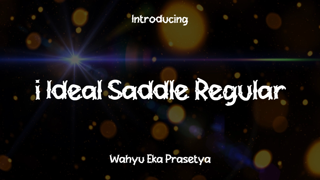 i Ideal Saddle Regular Font Sample Images  1