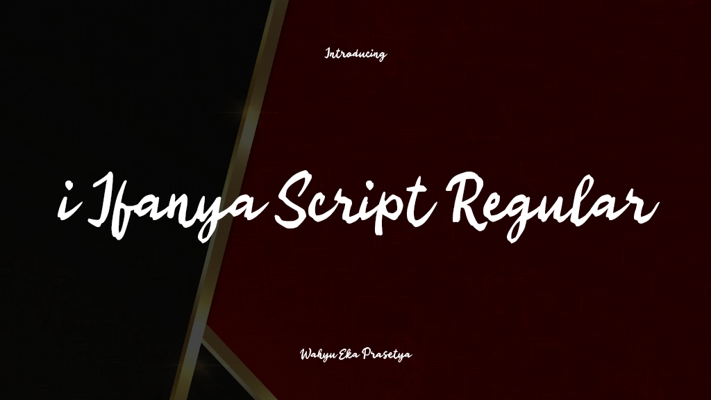 i Ifanya Script Regular Images d’exemples de polices  1