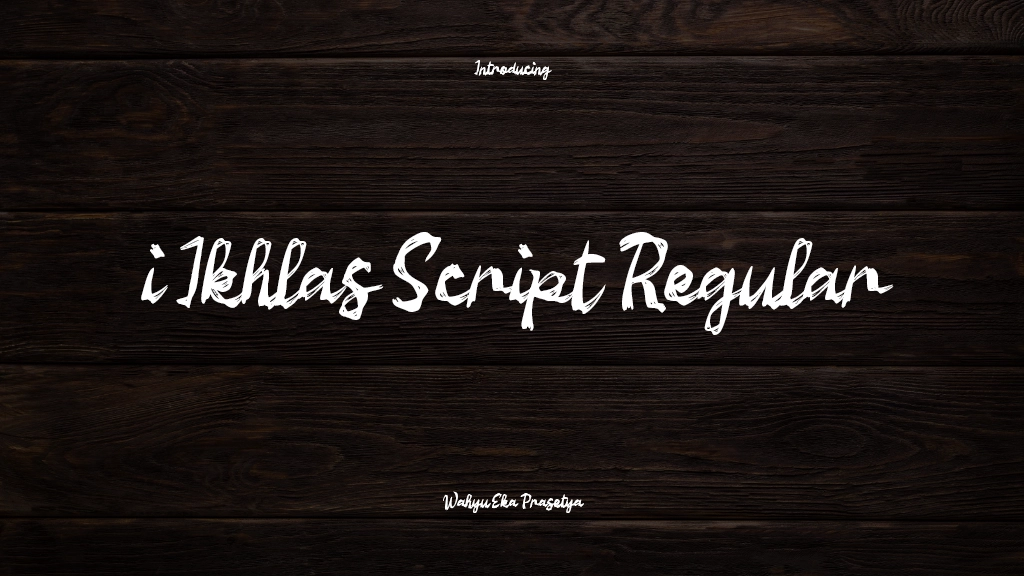 i Ikhlas Script Regular 글꼴 샘플 이미지  1