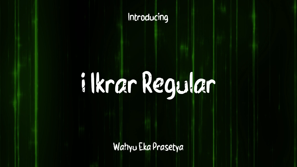 i Ikrar Regular Font Sample Images  1