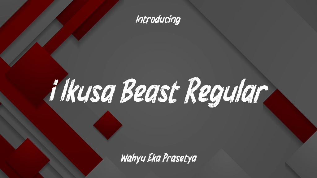 i Ikusa Beast Regular Font Sample Images  1