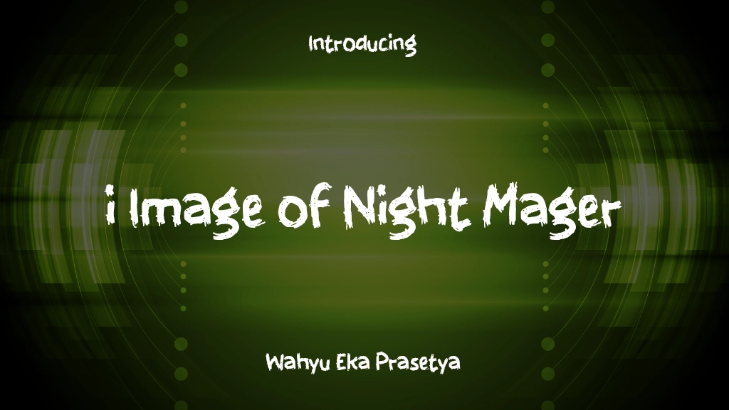 i Image of Night Mager フォントサンプル画像  1