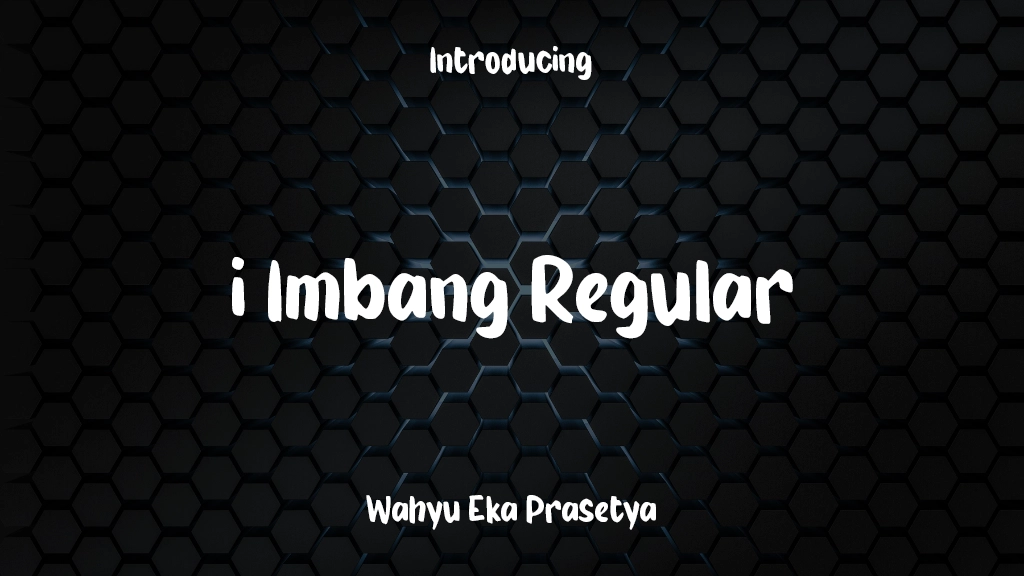 i Imbang Regular Font Sample Images  1