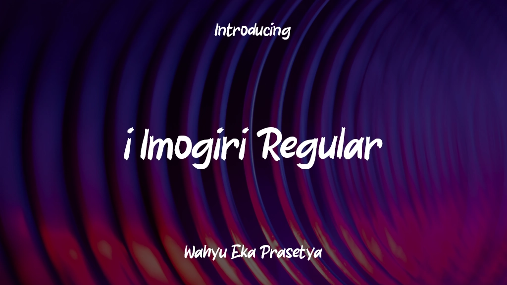 i Imogiri Regular Font Sample Images  1