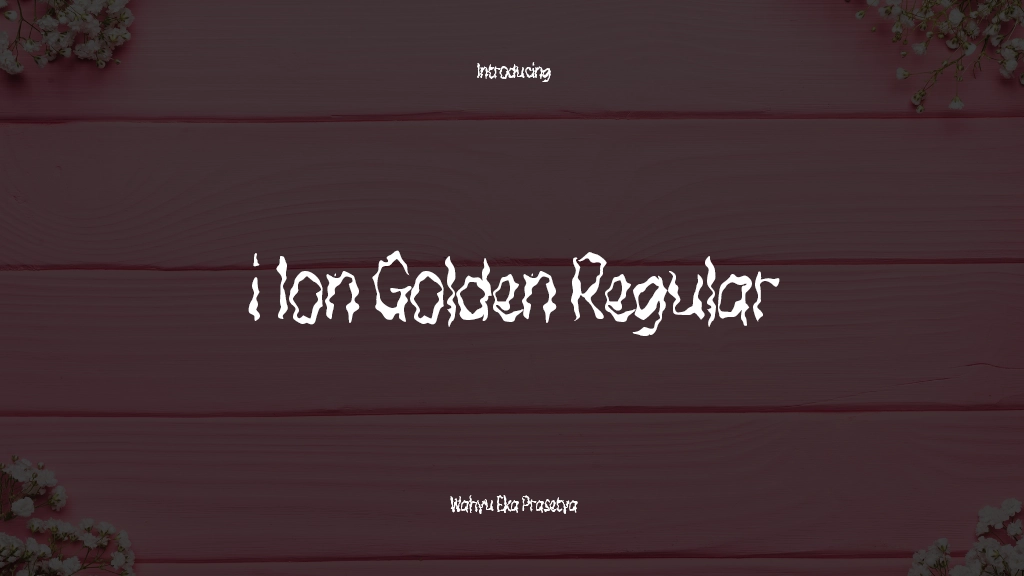 i Ion Golden Regular 字体样本图像  1