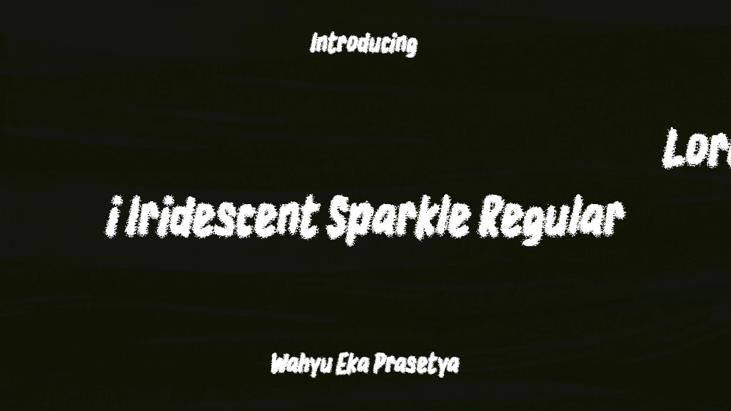 i Iridescent Sparkle Regular Font Sample Images  1