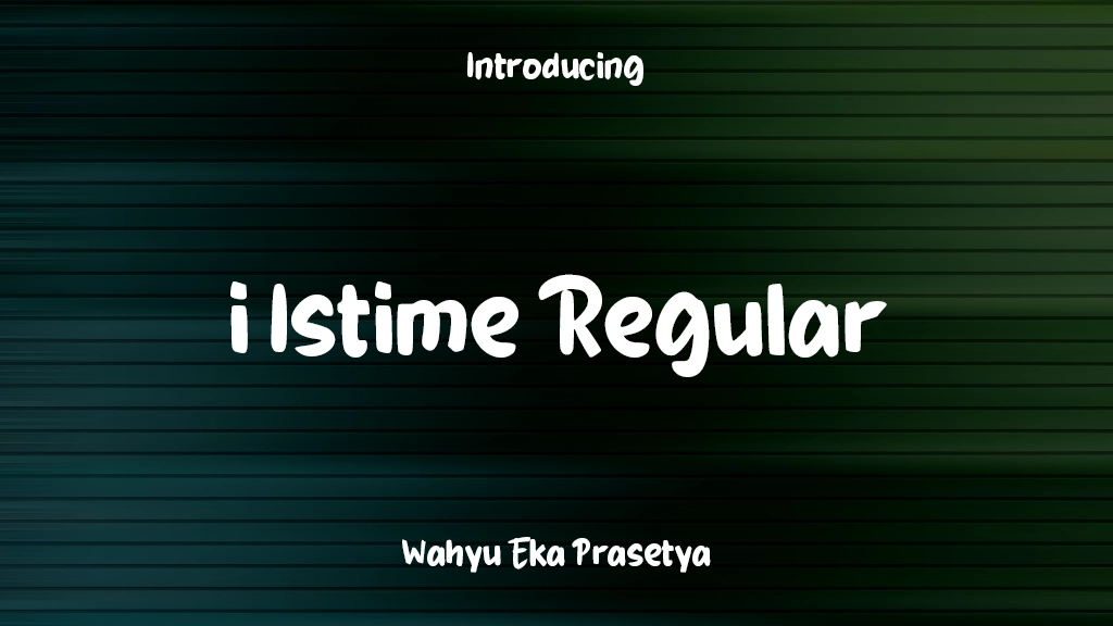 i Istime Regular Font Sample Images  1