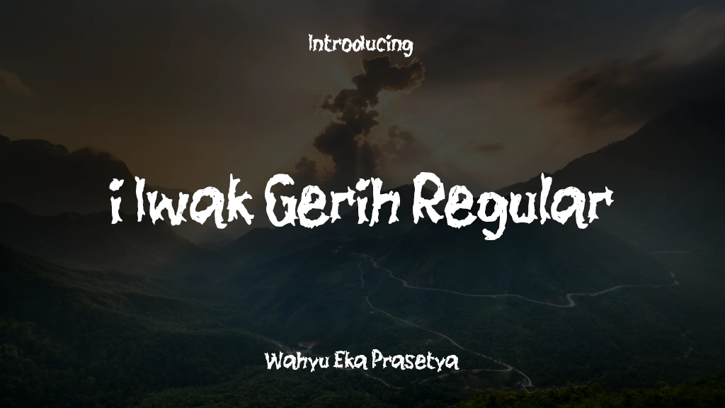 i Iwak Gerih Regular Font Sample Images  1