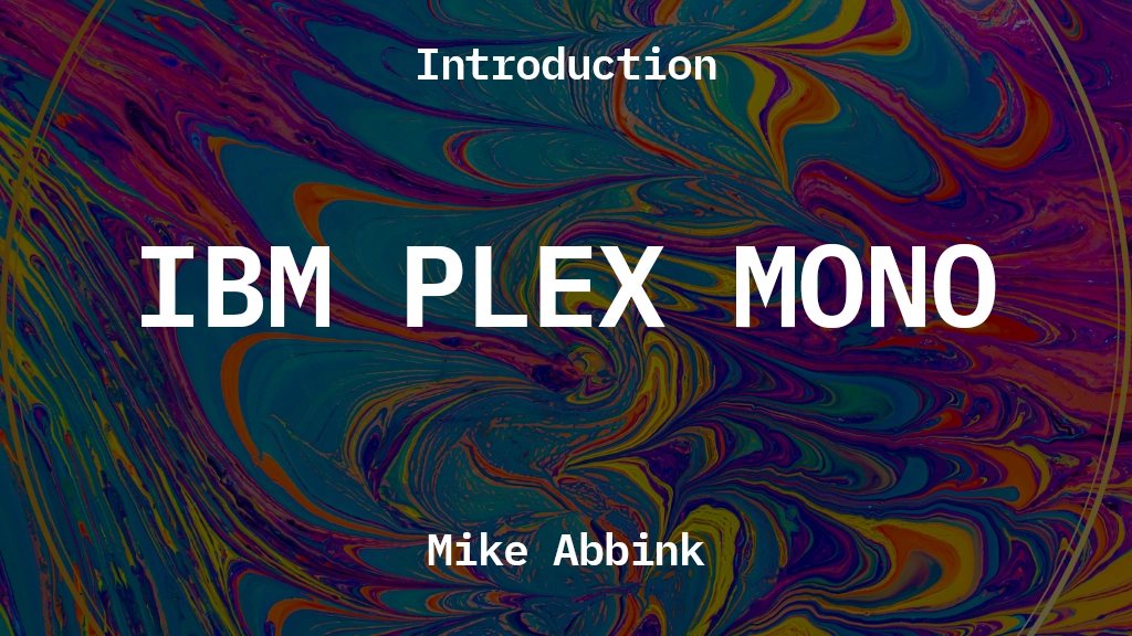 IBM PLEX MONO Font Sample Images  1