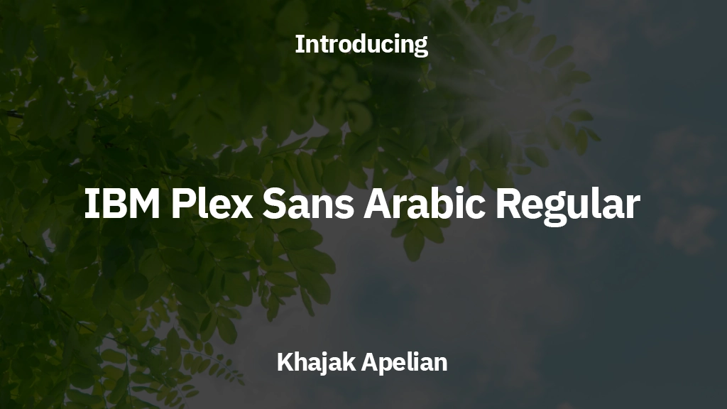 IBM Plex Sans Arabic Regular Font Sample Images  1