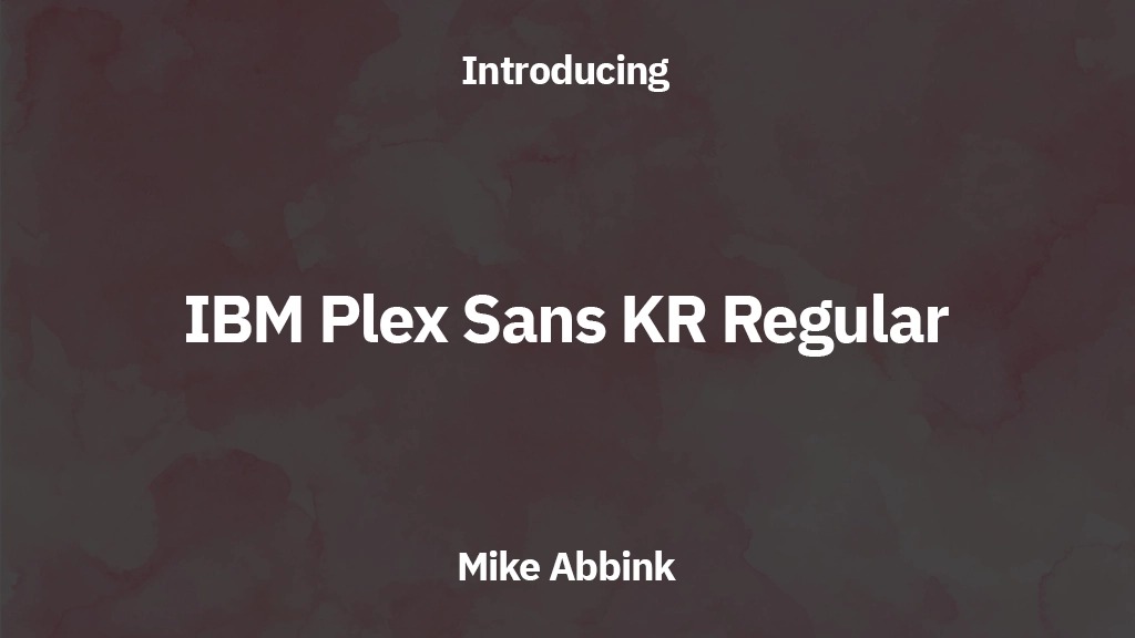 IBM Plex Sans KR Regular Font Sample Images  1