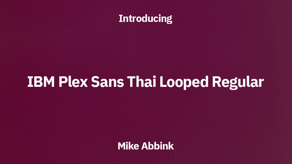 IBM Plex Sans Thai Looped Regular Font Sample Images  1