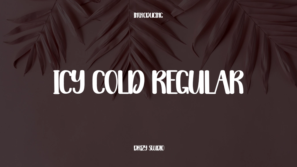 Icy Cold Regular Font Sample Images  1