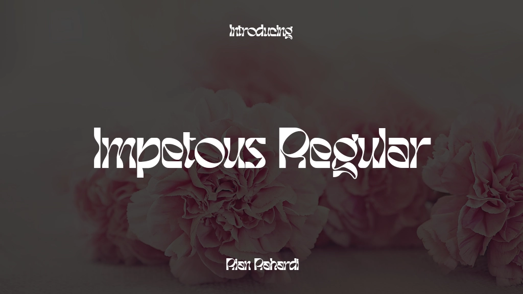 Impetous Regular Font Sample Images  1