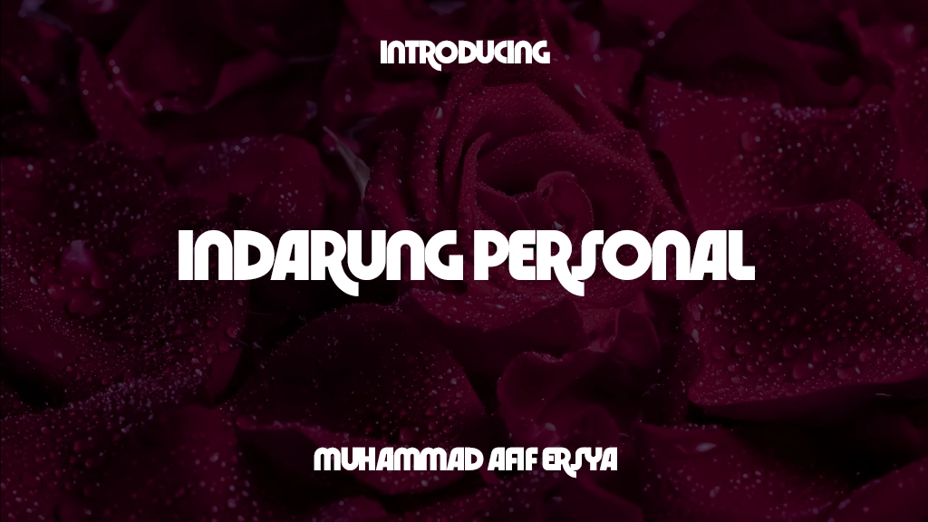 Indarung Personal Font Sample Images  1