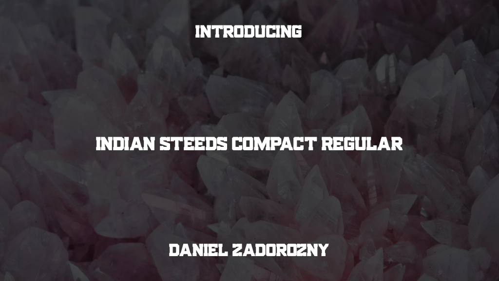 Indian Steeds Compact Regular Font Sample Images  1