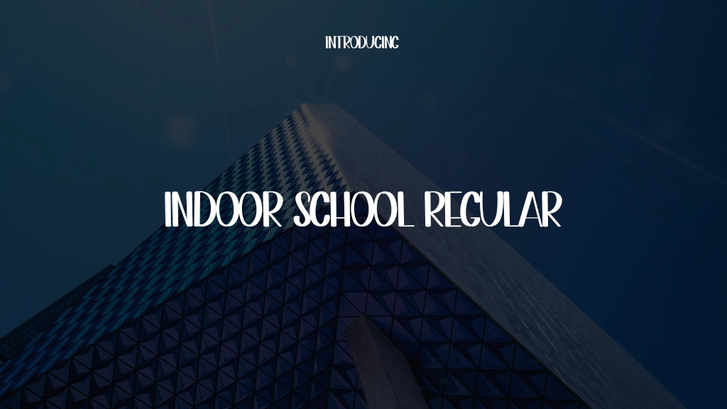 Indoor School Regular Font Sample Images  1