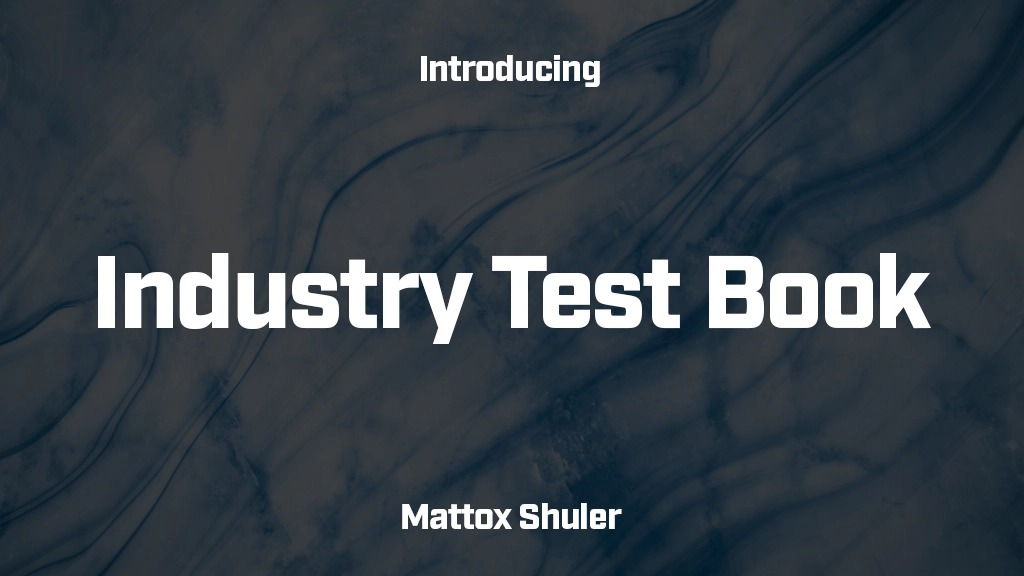 Industry Test Book Font Sample Images  1