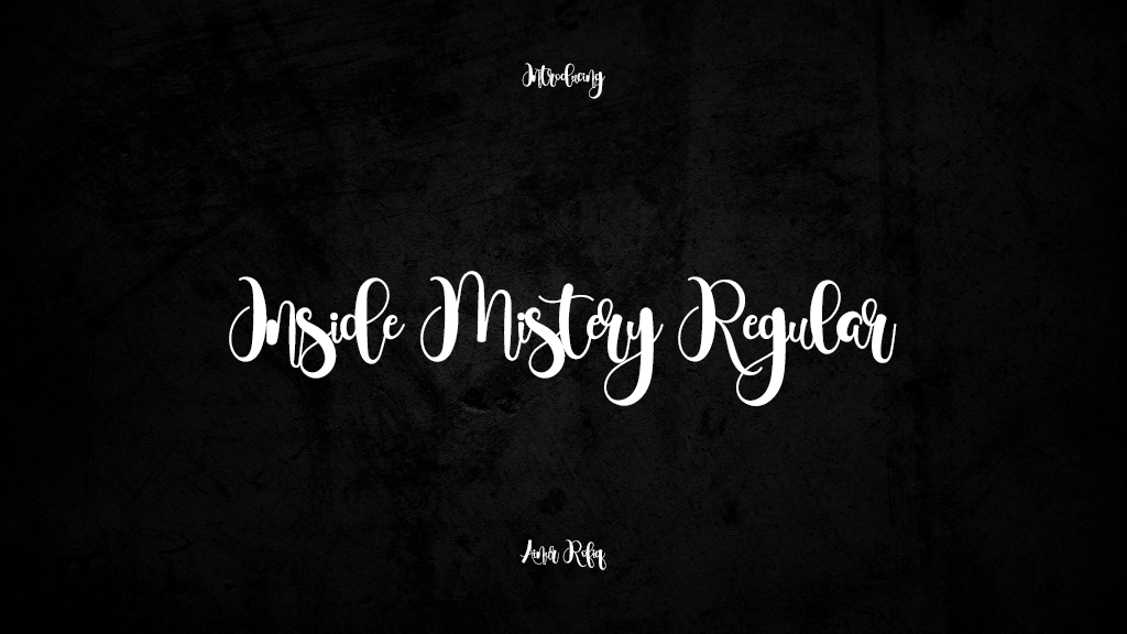 Inside Mistery Regular Font Sample Images  1