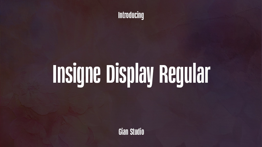 Insigne Display Regular Font Sample Images  1