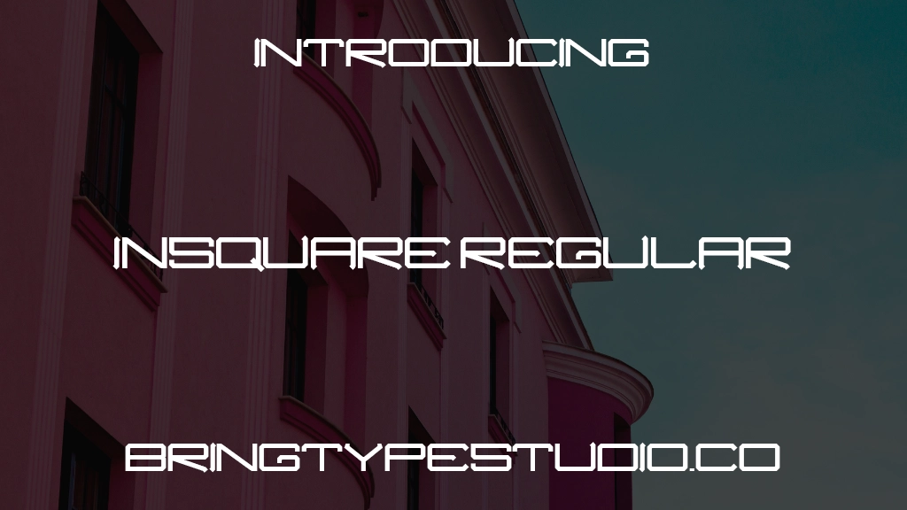 INSQUARE Regular Font Sample Images  1